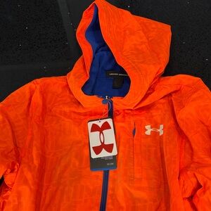 Under Armour Bright Orange Jacket with Blue Lining